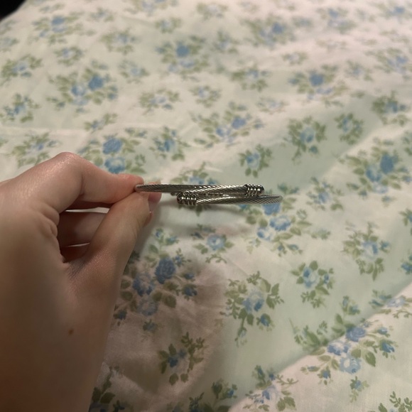 SILVER HEART ‘A’ INITIAL CUFF BRACELET - Picture 5 of 7